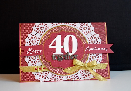 40th (Ruby) Anniversary Card for Mum & Dad
