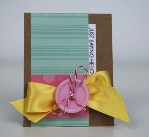 Tiny notecard with bow HHC